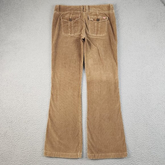 aeropostale Flare Leg Low Rise Corduroy Trouser Womens/Jr's 7/8 Y2K Flap Pockets - Picture 2 of 9